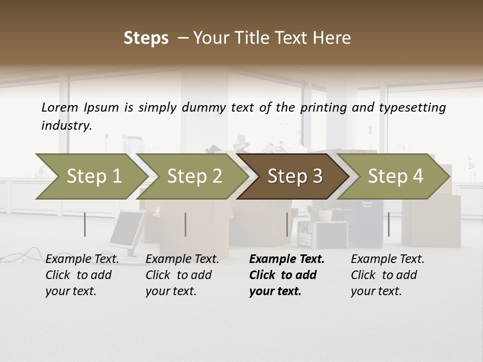 Floor Office Equipment PowerPoint Template