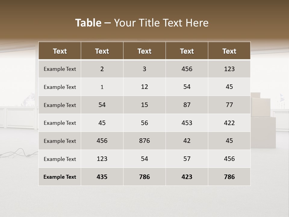 Floor Office Equipment PowerPoint Template