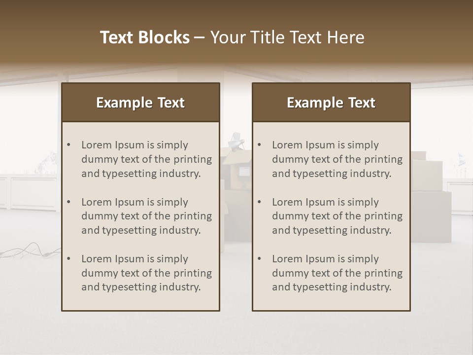 Floor Office Equipment PowerPoint Template
