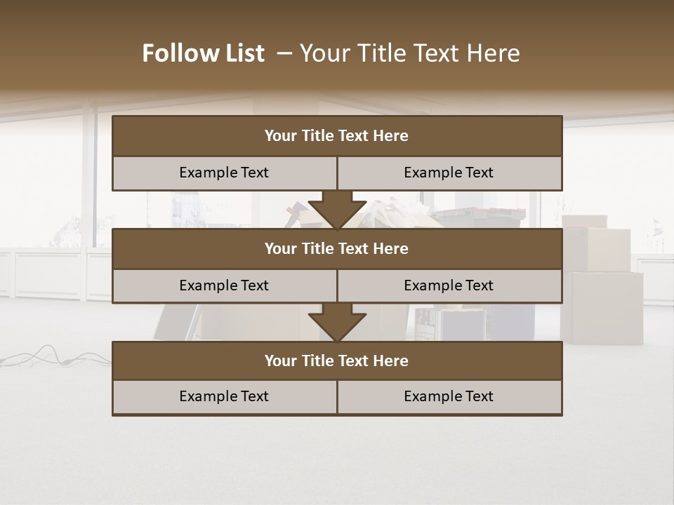 Floor Office Equipment PowerPoint Template
