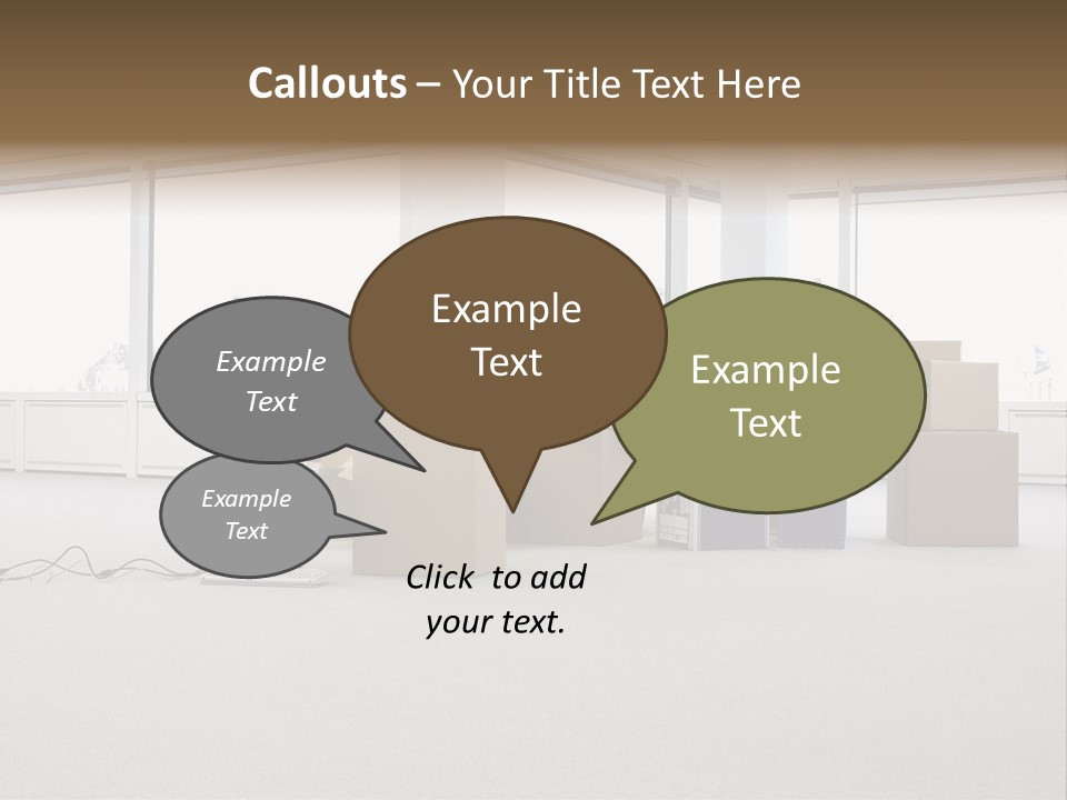 Floor Office Equipment PowerPoint Template