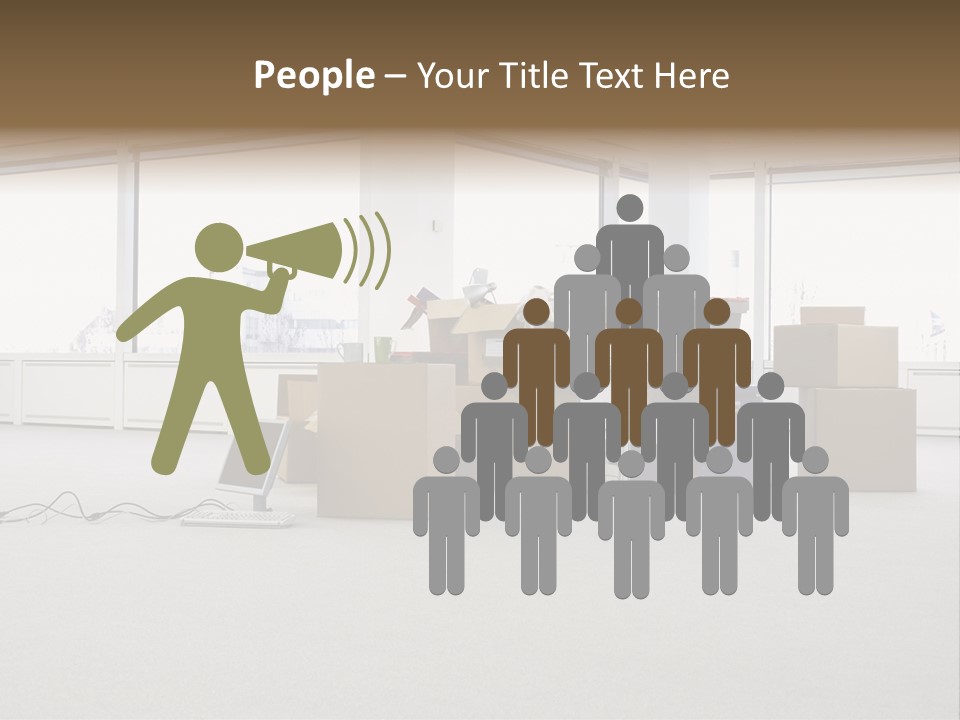 Floor Office Equipment PowerPoint Template