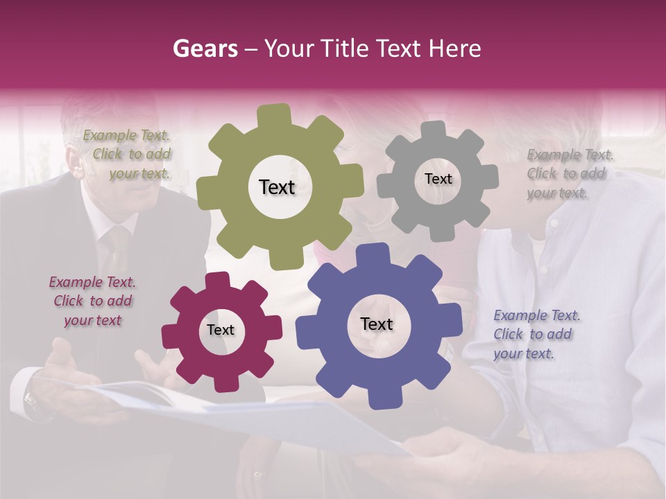 A Group Of People Sitting On A Couch Talking To Each Other PowerPoint Template