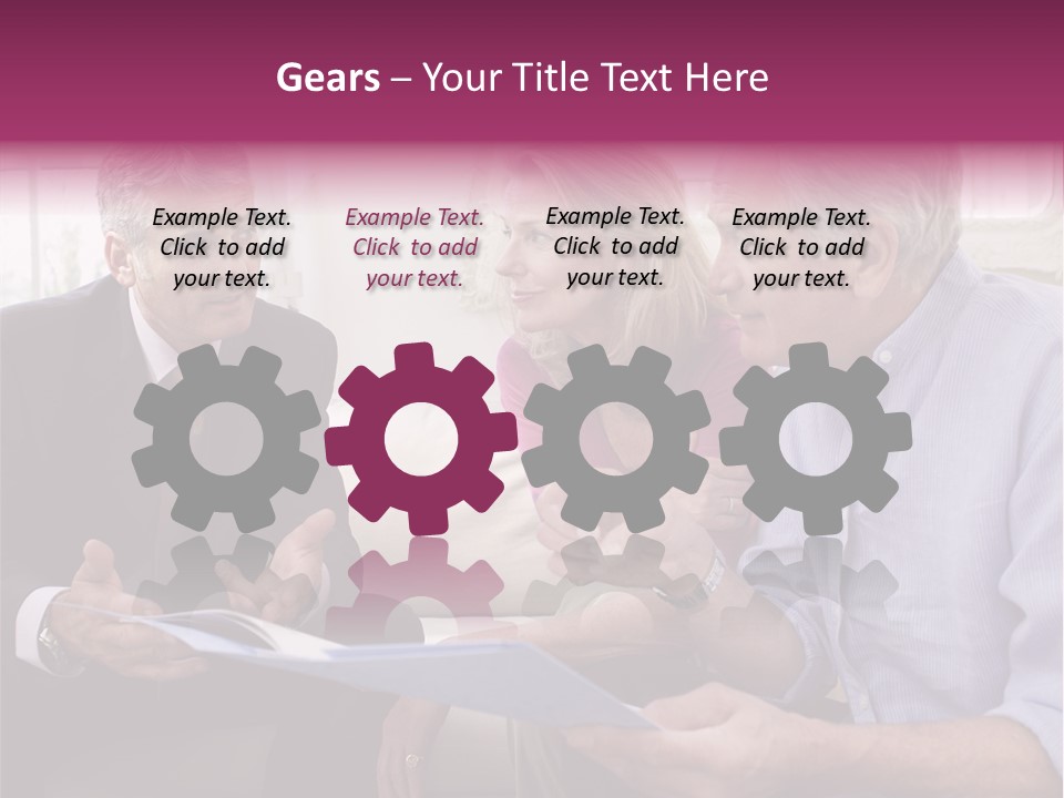 A Group Of People Sitting On A Couch Talking To Each Other PowerPoint Template