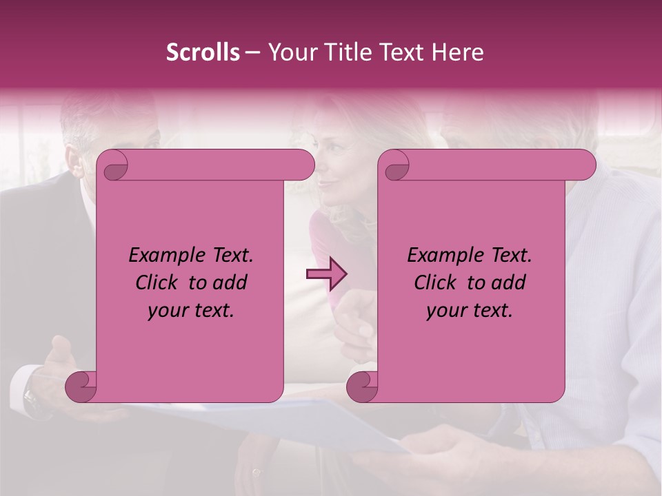A Group Of People Sitting On A Couch Talking To Each Other PowerPoint Template