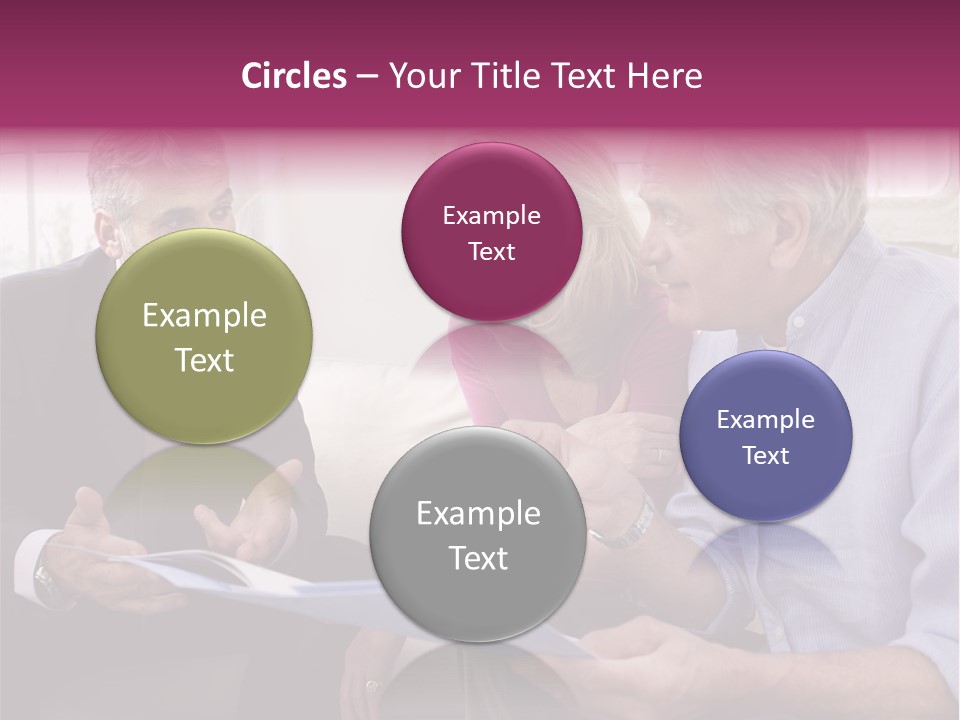 A Group Of People Sitting On A Couch Talking To Each Other PowerPoint Template