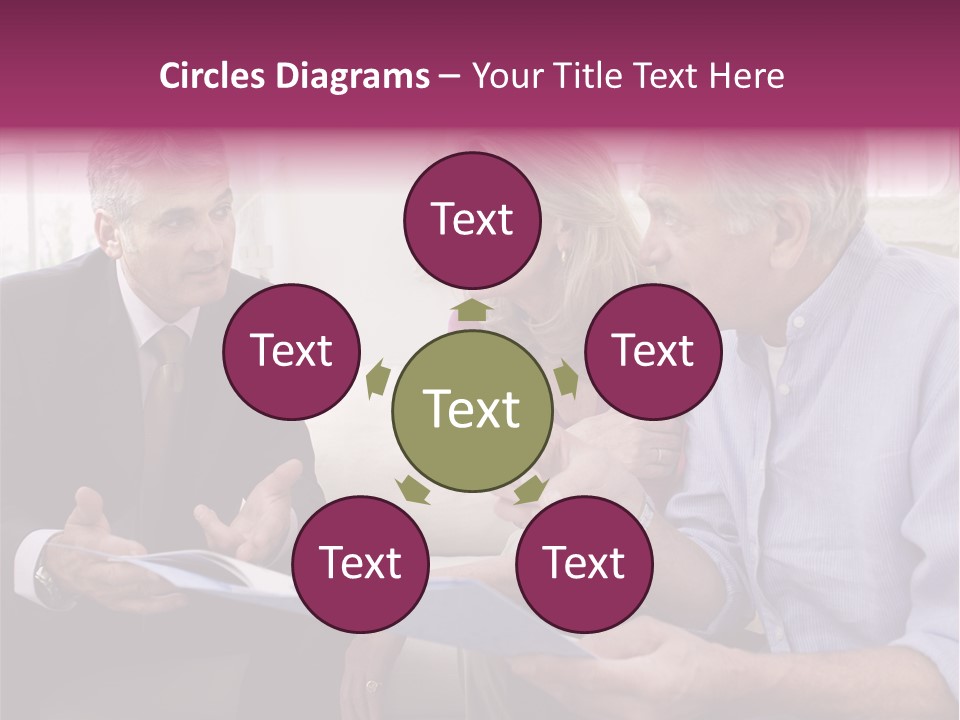 A Group Of People Sitting On A Couch Talking To Each Other PowerPoint Template