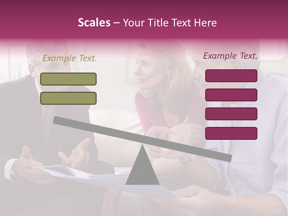 A Group Of People Sitting On A Couch Talking To Each Other PowerPoint Template