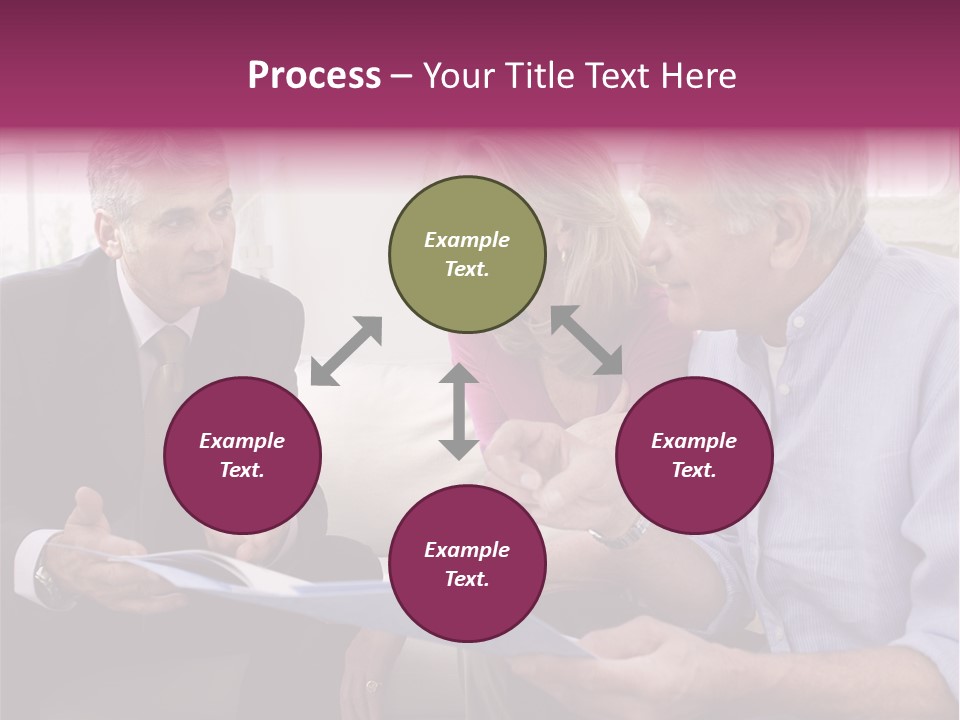 A Group Of People Sitting On A Couch Talking To Each Other PowerPoint Template