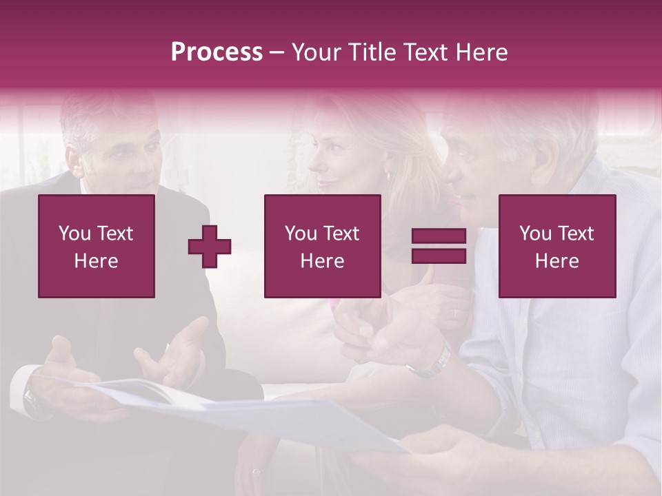 A Group Of People Sitting On A Couch Talking To Each Other PowerPoint Template