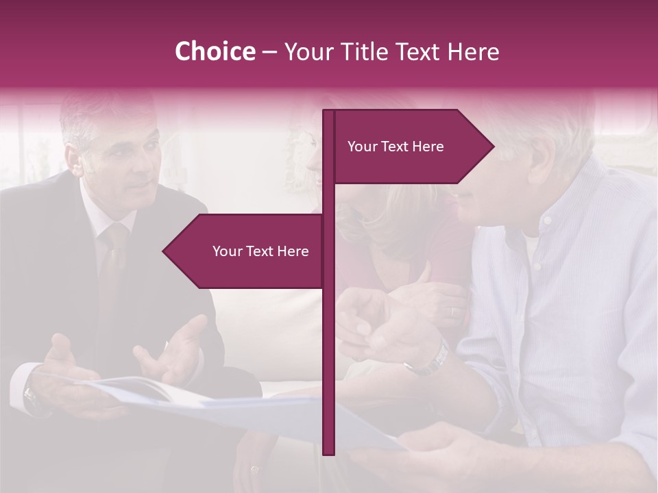 A Group Of People Sitting On A Couch Talking To Each Other PowerPoint Template