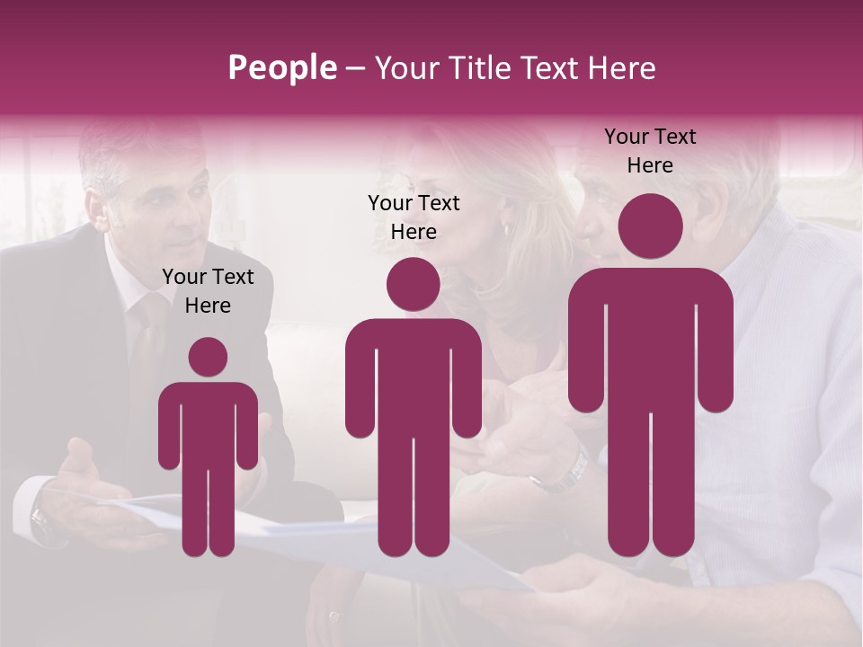 A Group Of People Sitting On A Couch Talking To Each Other PowerPoint Template