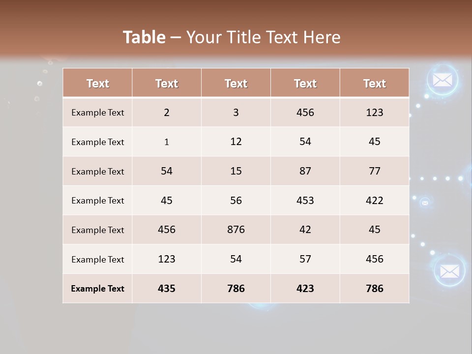 A Woman Holding Out Her Hand With Email Icons Coming Out Of It PowerPoint Template