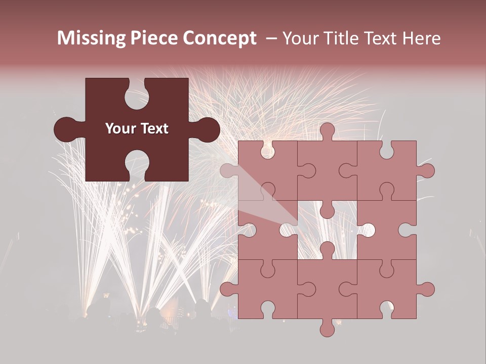 A Group Of People Watching A Fireworks Display PowerPoint Template