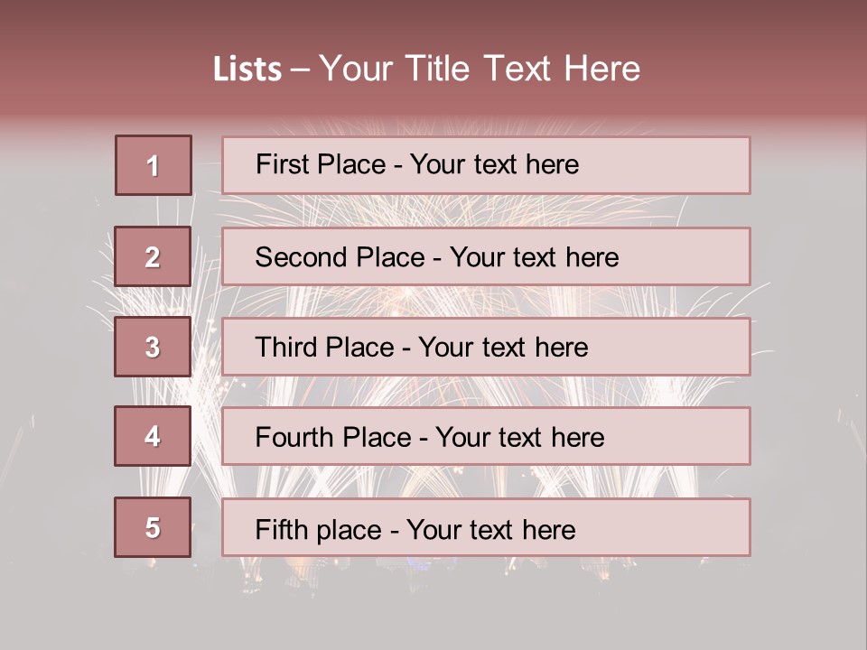 A Group Of People Watching A Fireworks Display PowerPoint Template