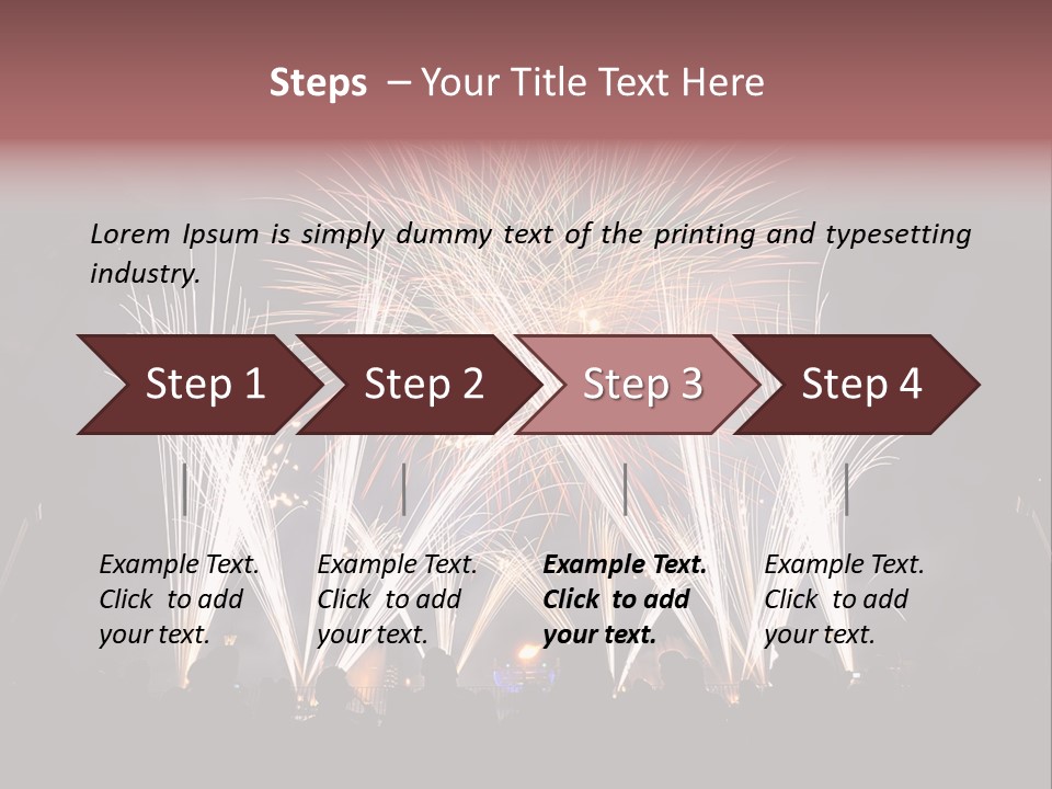 A Group Of People Watching A Fireworks Display PowerPoint Template
