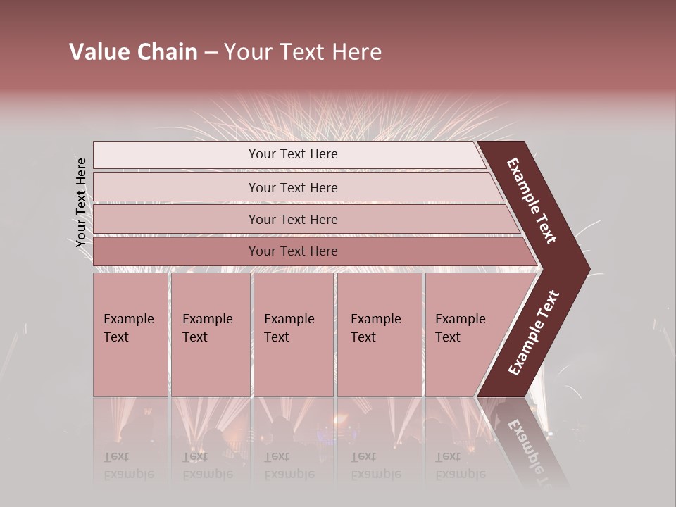 A Group Of People Watching A Fireworks Display PowerPoint Template