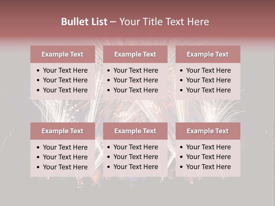 A Group Of People Watching A Fireworks Display PowerPoint Template