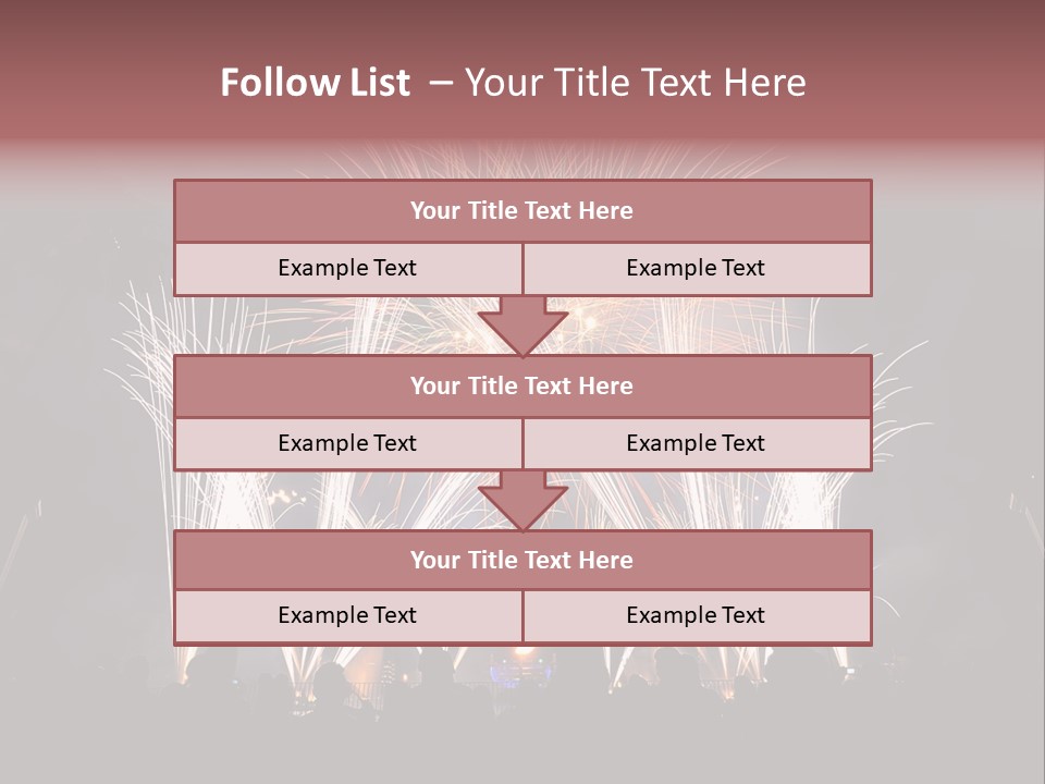 A Group Of People Watching A Fireworks Display PowerPoint Template