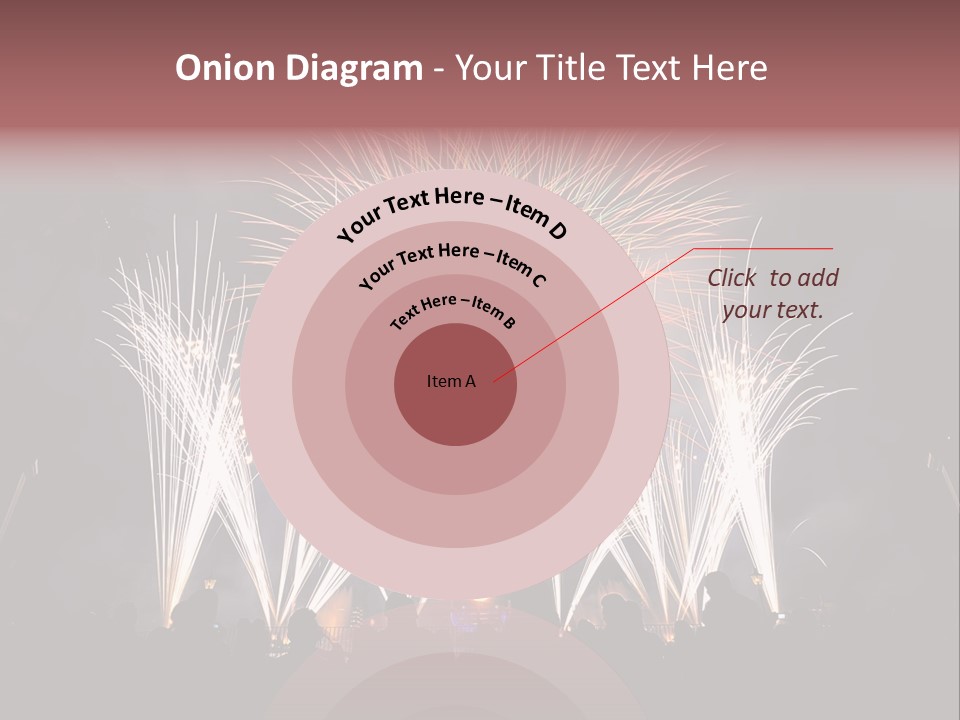 A Group Of People Watching A Fireworks Display PowerPoint Template