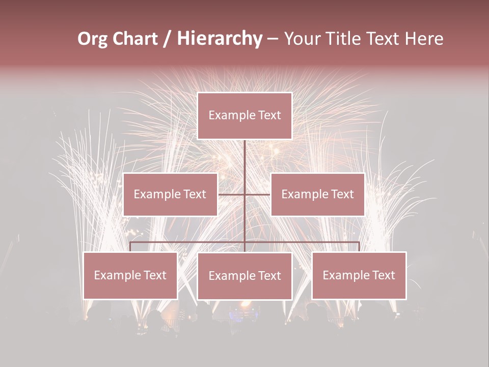 A Group Of People Watching A Fireworks Display PowerPoint Template