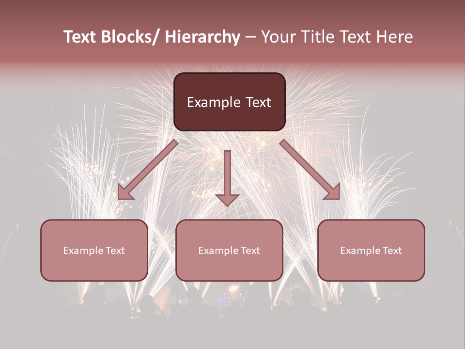A Group Of People Watching A Fireworks Display PowerPoint Template