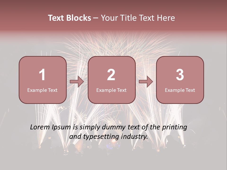 A Group Of People Watching A Fireworks Display PowerPoint Template