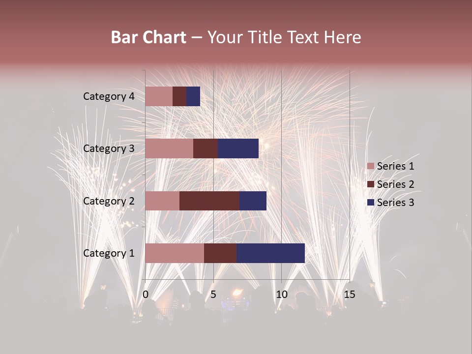 A Group Of People Watching A Fireworks Display PowerPoint Template