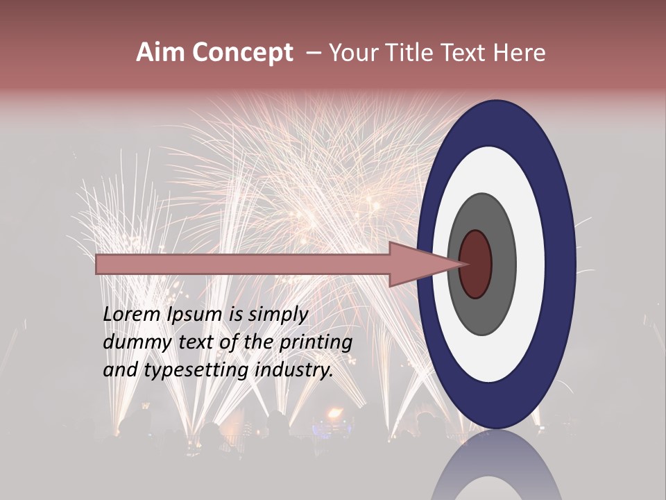 A Group Of People Watching A Fireworks Display PowerPoint Template