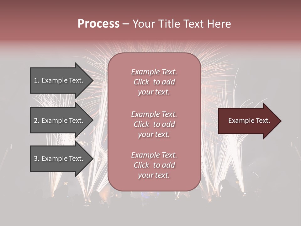 A Group Of People Watching A Fireworks Display PowerPoint Template