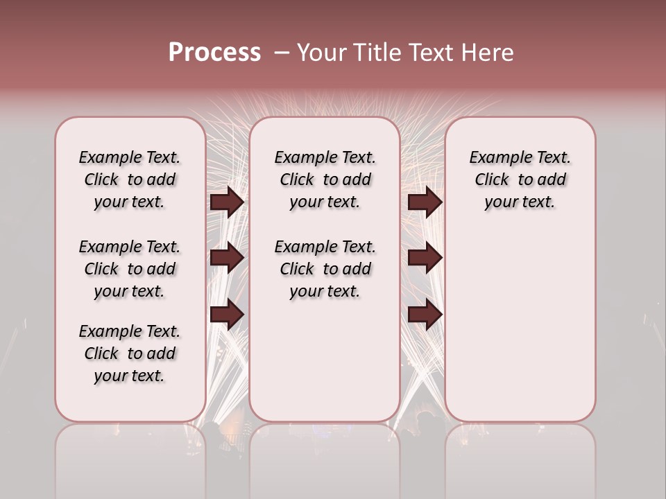 A Group Of People Watching A Fireworks Display PowerPoint Template