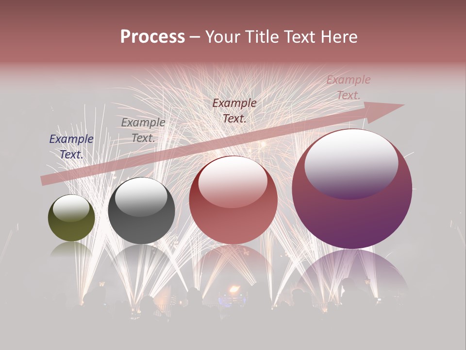 A Group Of People Watching A Fireworks Display PowerPoint Template