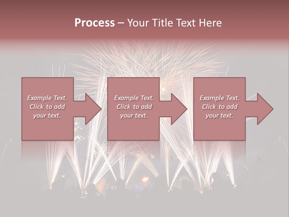 A Group Of People Watching A Fireworks Display PowerPoint Template