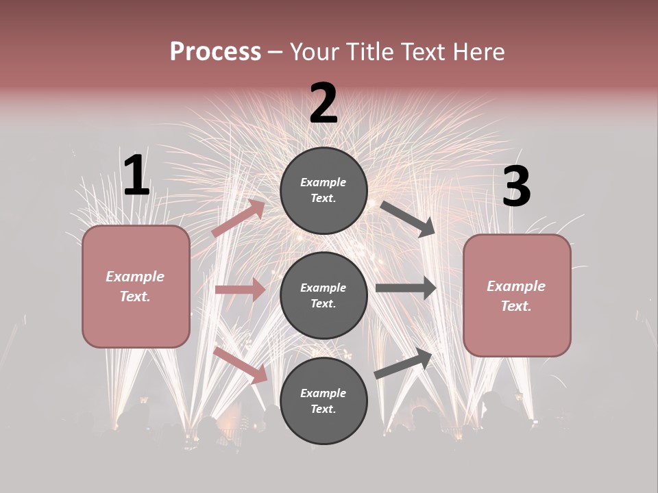 A Group Of People Watching A Fireworks Display PowerPoint Template