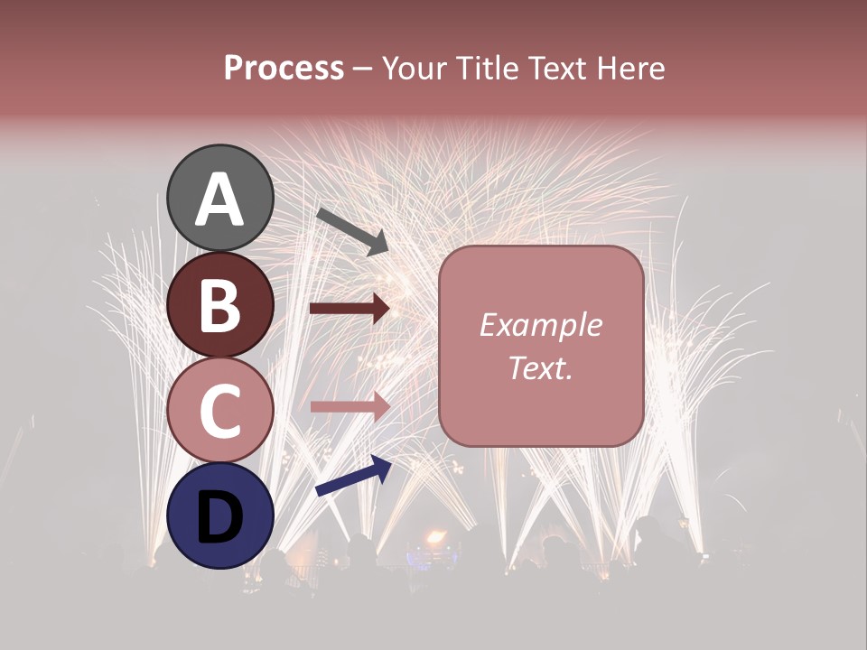 A Group Of People Watching A Fireworks Display PowerPoint Template