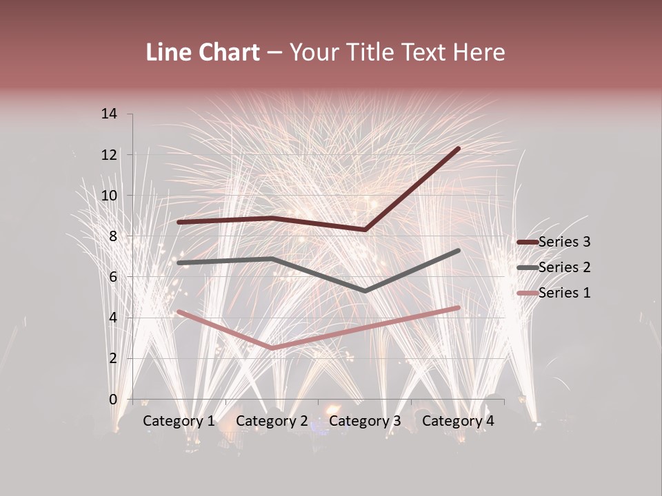 A Group Of People Watching A Fireworks Display PowerPoint Template