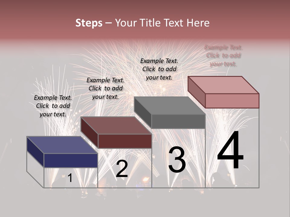 A Group Of People Watching A Fireworks Display PowerPoint Template