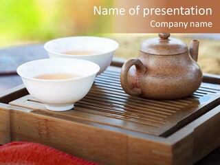 Japan Meditation Kettle PowerPoint Template