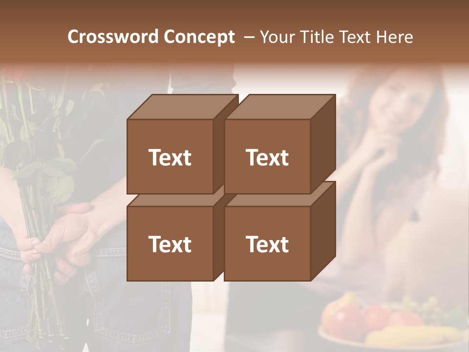 Indoors Female Standing PowerPoint Template