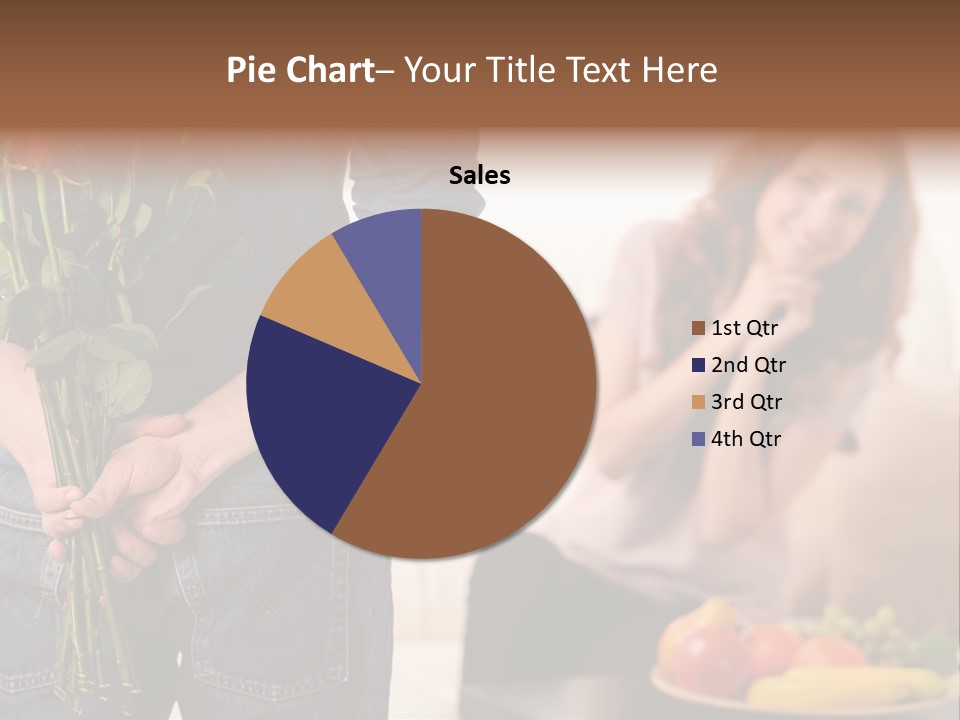 Indoors Female Standing PowerPoint Template