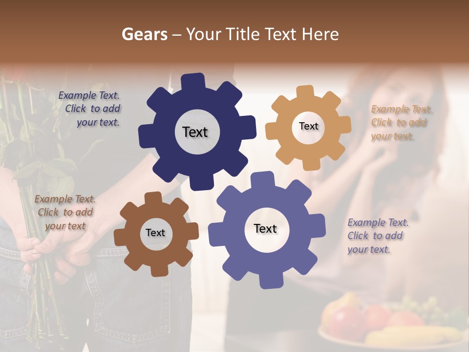 Indoors Female Standing PowerPoint Template