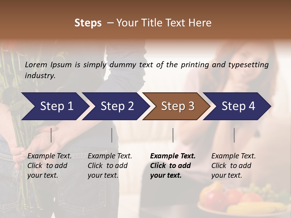 Indoors Female Standing PowerPoint Template