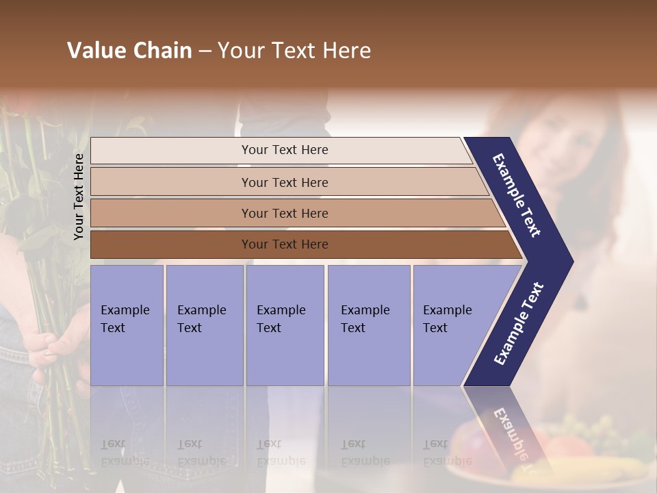 Indoors Female Standing PowerPoint Template
