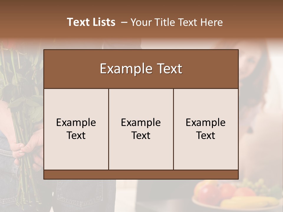 Indoors Female Standing PowerPoint Template