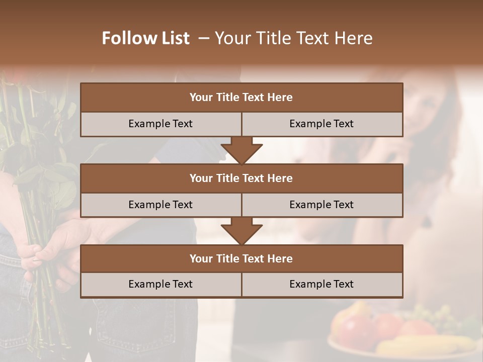 Indoors Female Standing PowerPoint Template