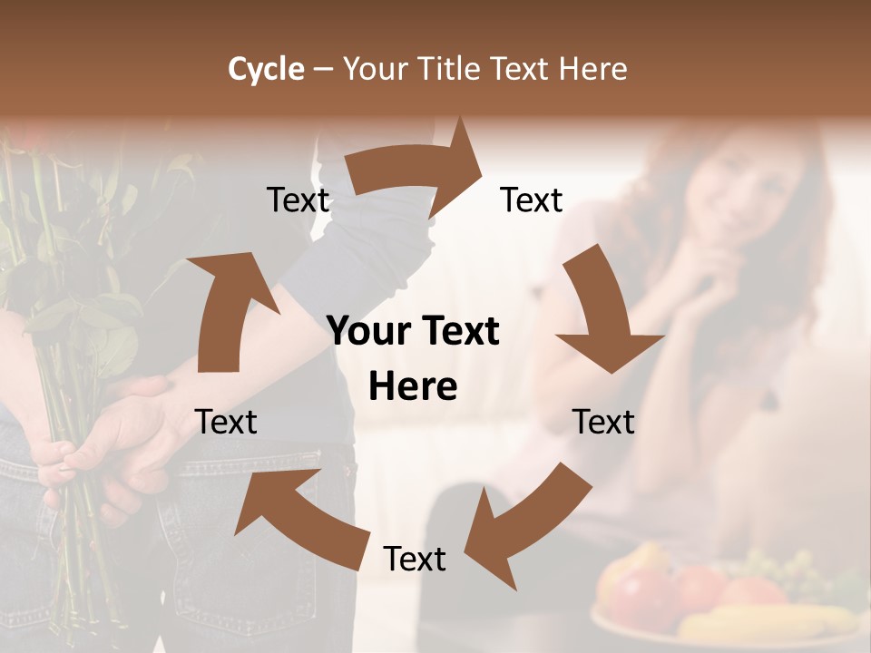 Indoors Female Standing PowerPoint Template