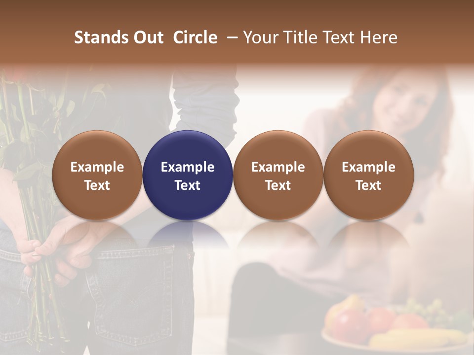 Indoors Female Standing PowerPoint Template