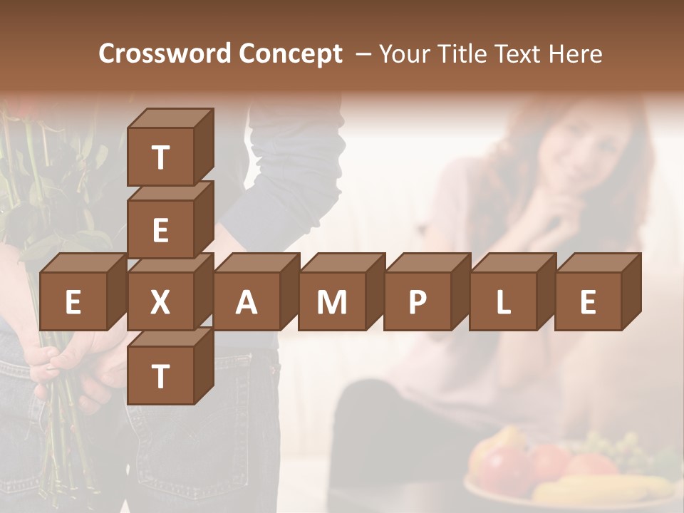 Indoors Female Standing PowerPoint Template