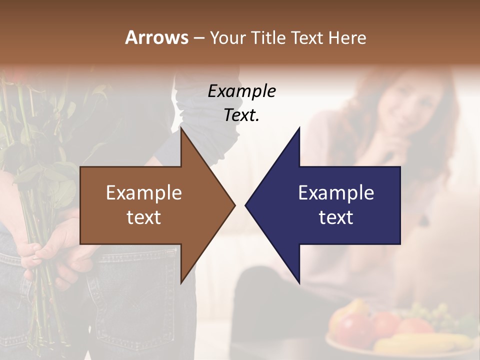 Indoors Female Standing PowerPoint Template