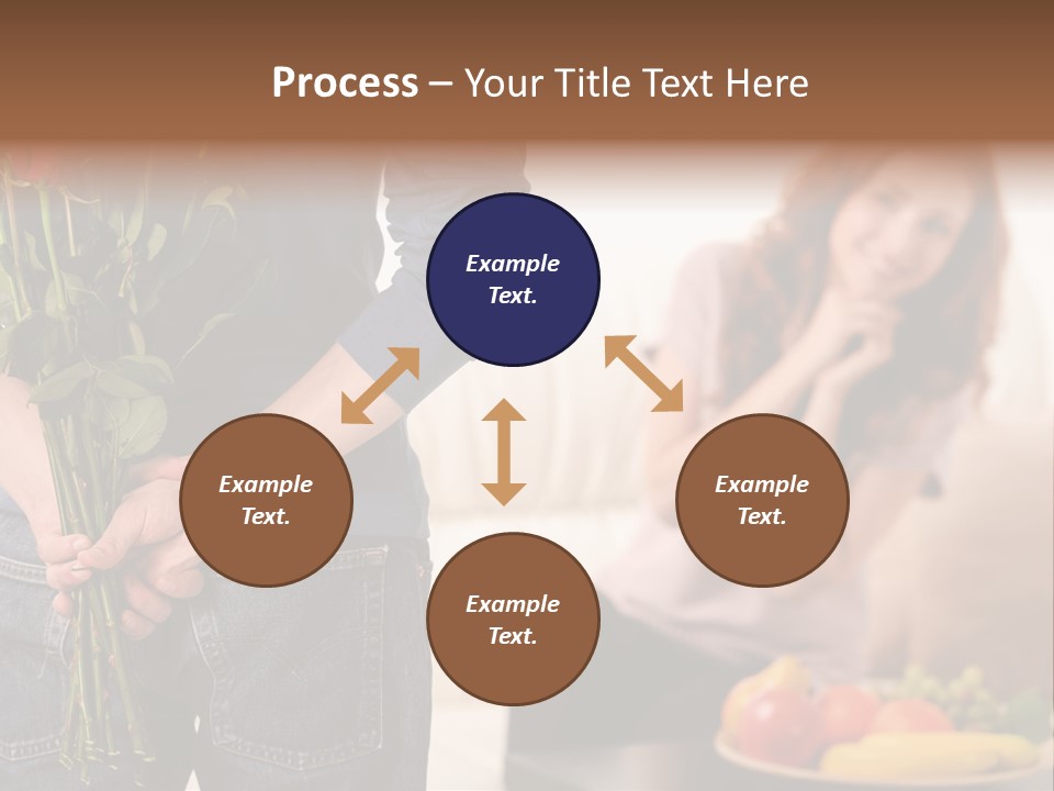 Indoors Female Standing PowerPoint Template